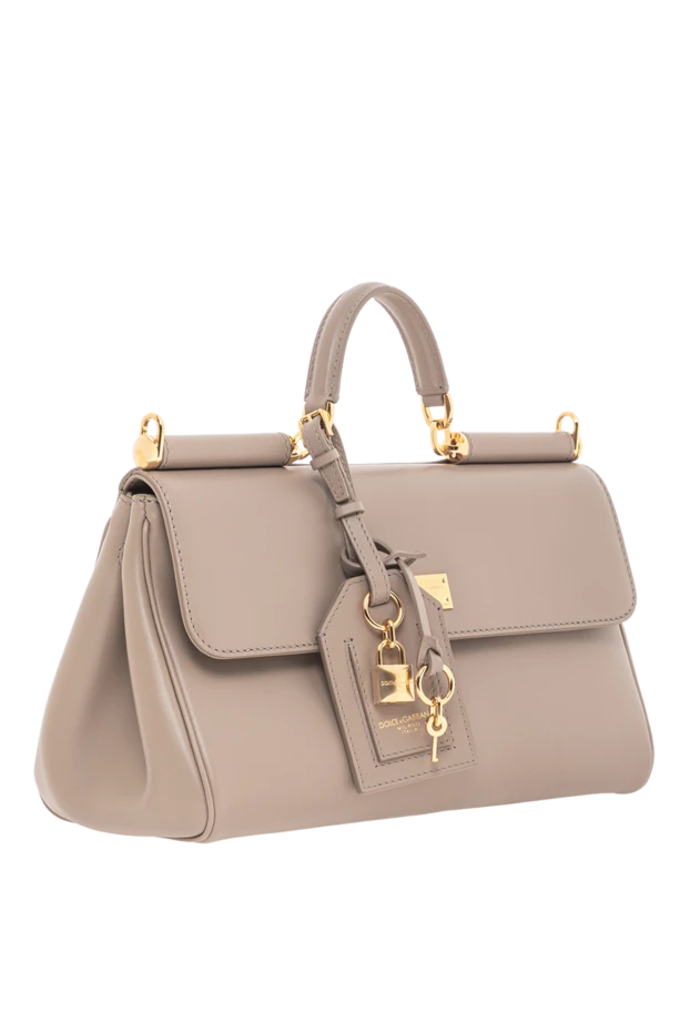 Dolce & Gabbana менің сицилиялық бұзау терісінен жасалған плонге сөмкесі бежевый әйелдер 190130 - фото 3