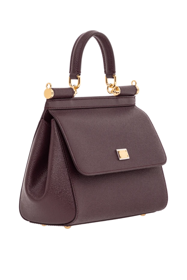 Dolce & Gabbana әйелдерге арналған текстуралы былғарыдан жасалған қысқа сабы бар сицилиялық орташа сөмке 190144 - фото 3