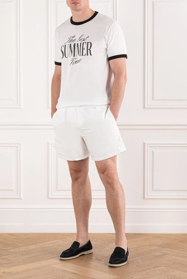 Dolce & Gabbana футболка хлопковая белая с контрастной надписью summer time
 190145 - фото 2