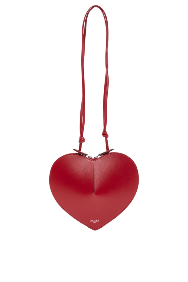 Le Coeur бұзау терісінен жасалған жүрек пішінді сөмке Әйелдер қызыл - фото 1