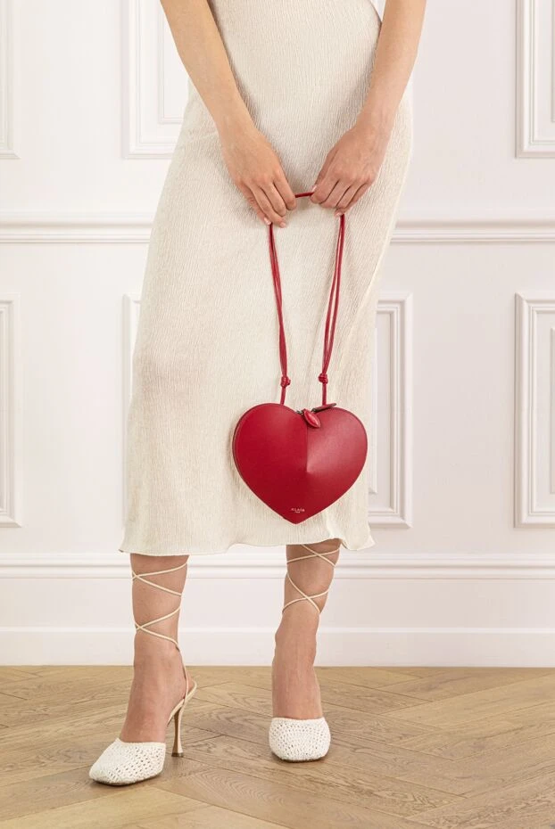 Alaia le coeur calfskin heart shaped bag women red 190160 - photo 2