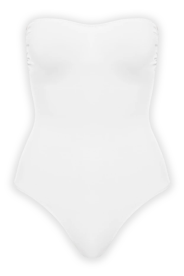 Слитный белый купальник Anja без бретелек - фото 1