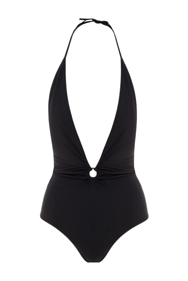 Элегантный цельный купальник с V-образным вырезом и отделкой в виде кольца спереди
- фото 1