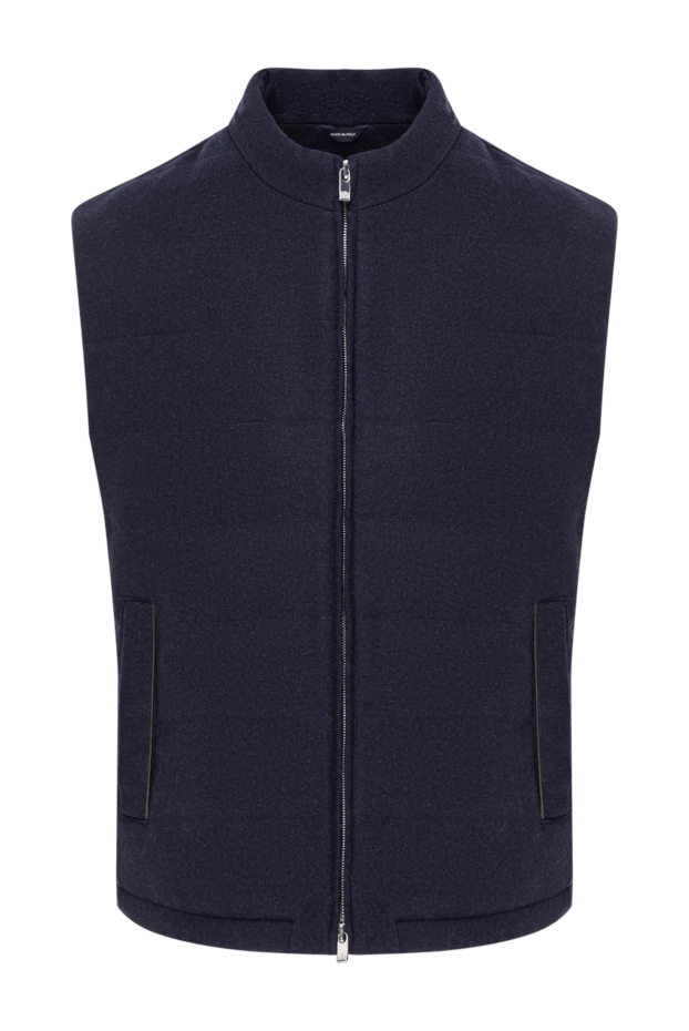 Оқшауланған жүннен жасалған ерлер кеудеше, қою көк - фото 1