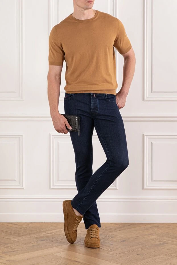 Jacob Cohen мужские джинсы глубокого индиго с акцентным кантом 190189 - фото 2
