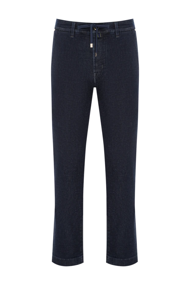 Jacob Cohen men's dark blue jeans with a drawstring waistband and a classic cut 190193 - photo 1
