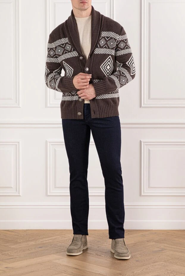 Jacob Cohen бес қалталы терең көк түсті ерлерге арналған мақта джинсы 190196 - фото 2