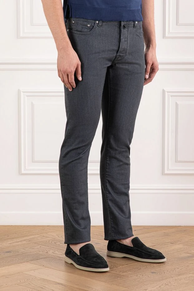 Jacob Cohen джинсы мужские хлопковые серые для повседневного стиля 190198 - фото 3