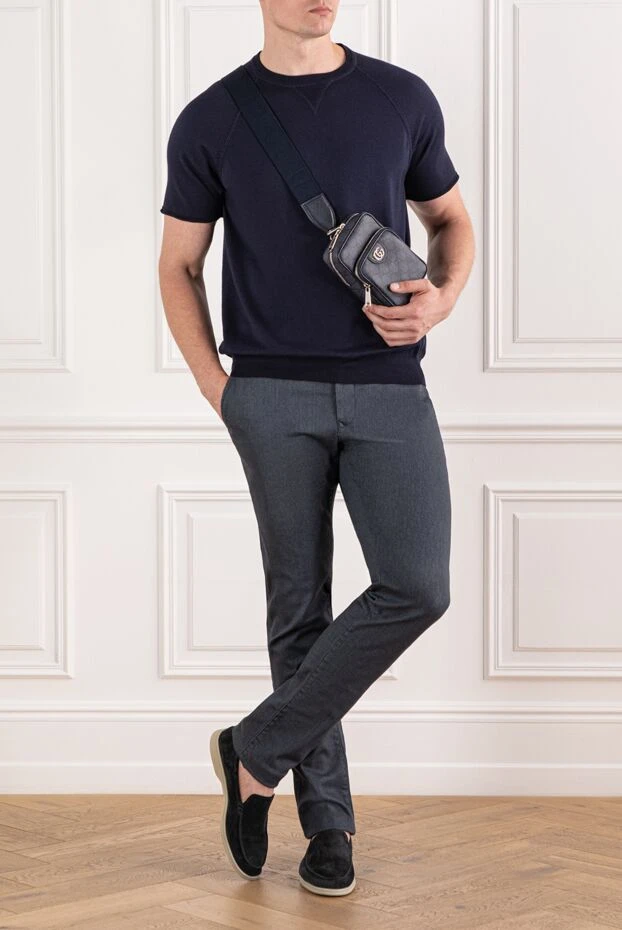 Jacob Cohen джинсы мужские серые из плотного денима со строгой посадкой 190199 - фото 2