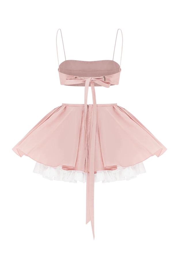 Fleur de Paris розовый женский комплект топ с бретелями и пышная мини-юбка 190211 - фото 2