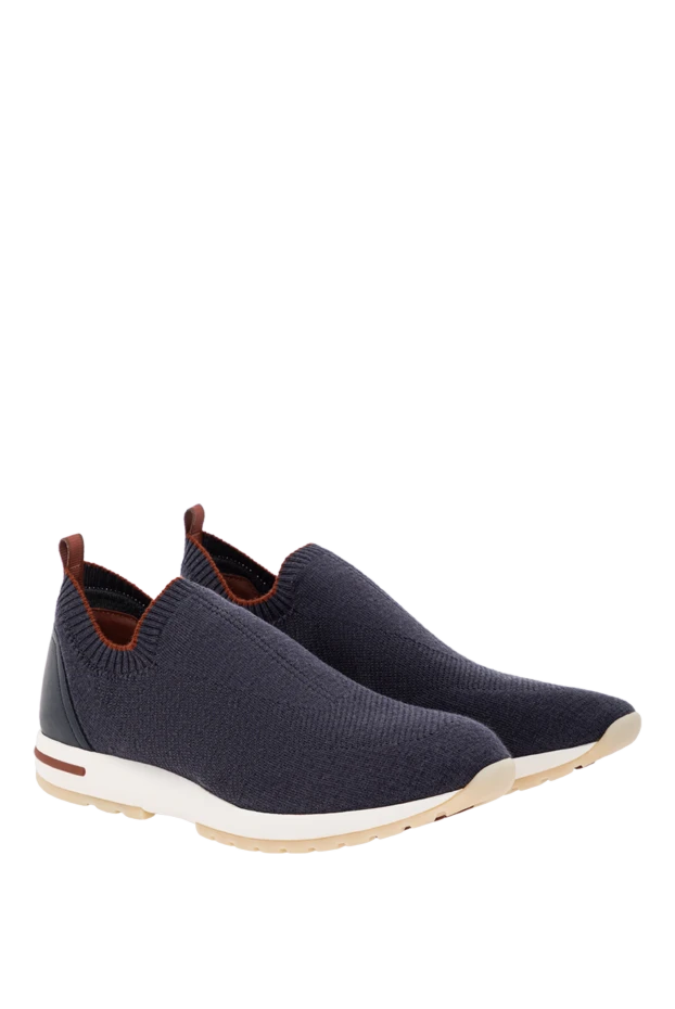 Loro Piana 360 lp flexy walk ultralight wool calfskin trim grey 190213 - photo 3