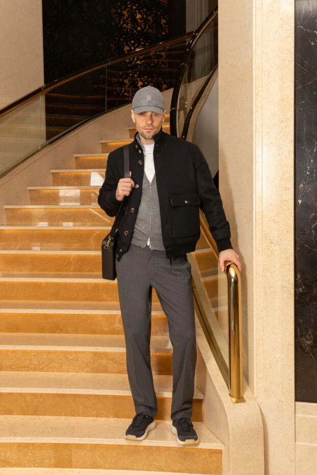 Loro Piana sneakers 410 lp wool knit with suede on the toe gray 190217 - photo 2