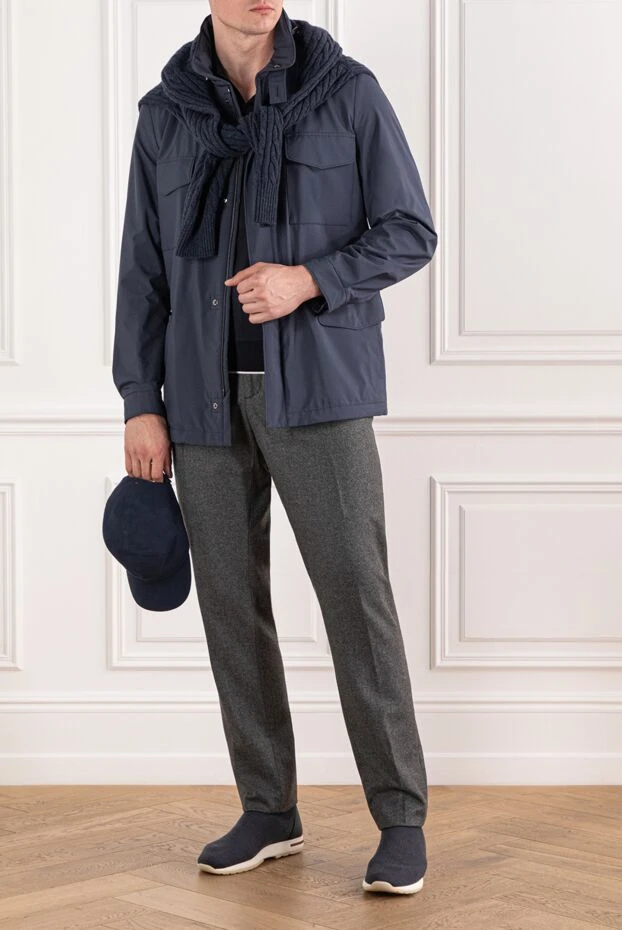 Loro Piana лёгкая и универсальная куртка из микрофибры и кашемира синего цвета 190231 - фото 2