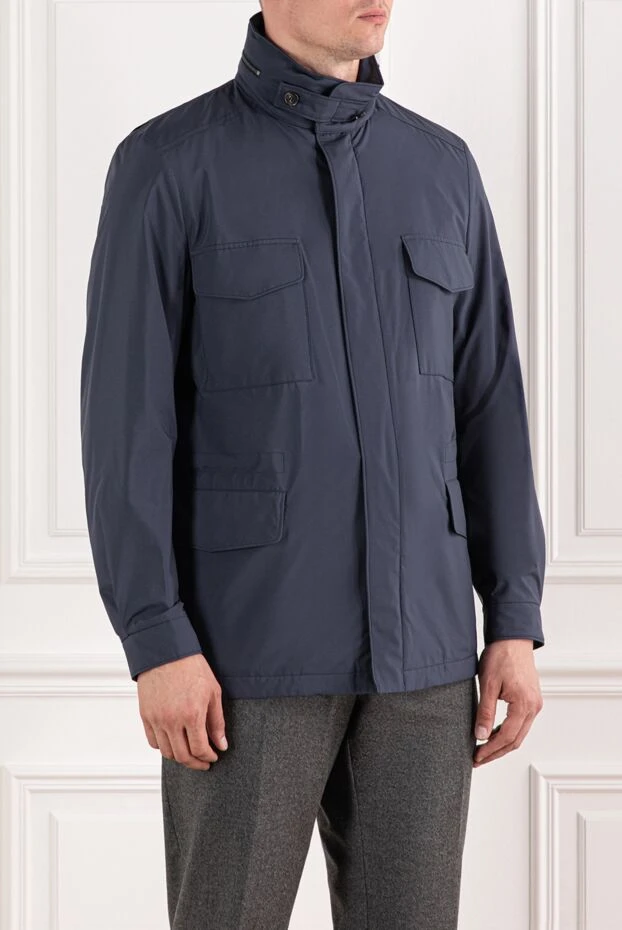 Loro Piana лёгкая и универсальная куртка из микрофибры и кашемира синего цвета 190231 - фото 3