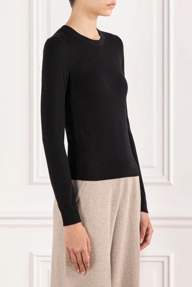 Loro Piana қара piuma ең жақсы және жұмсақ кашемирден жасалған мойынға арналған секіргіш 190237 - фото 3