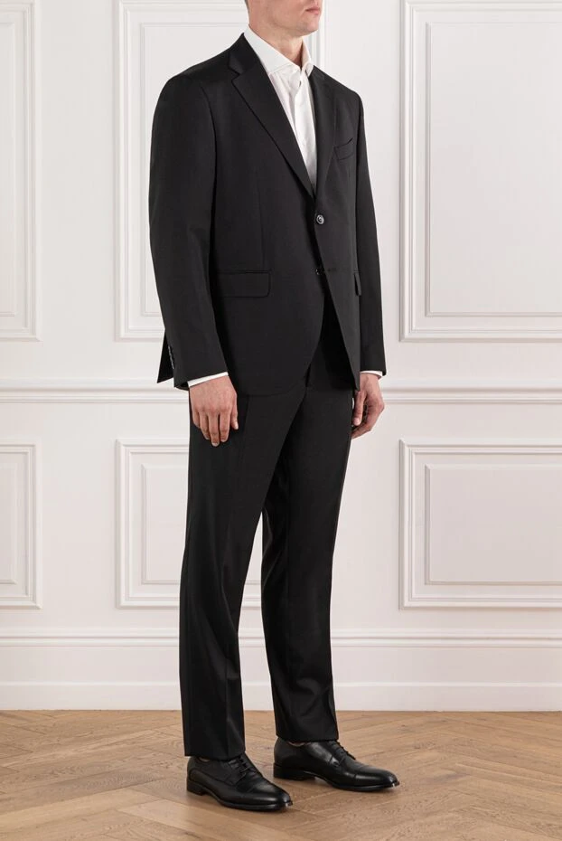 Sartoria Latorre black wool suit with straight trousers and a two-button jacket 190239 - photo 3