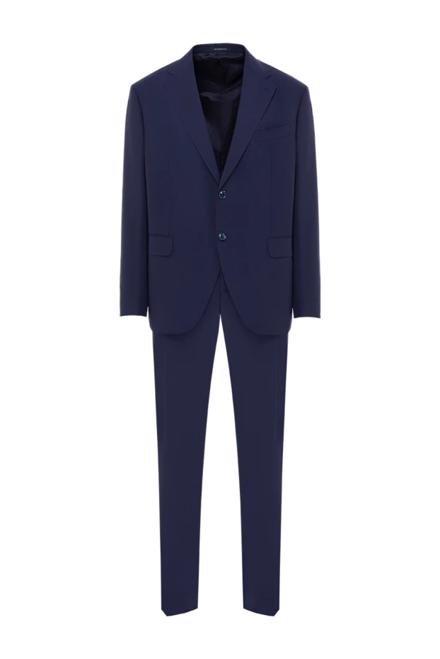 Екі түймелі күртешесі бар ерлер көк костюмі
- фото 1