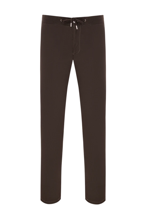 Классикалық кесіндісі бар қоңыр ерлер шалбары - фото 1