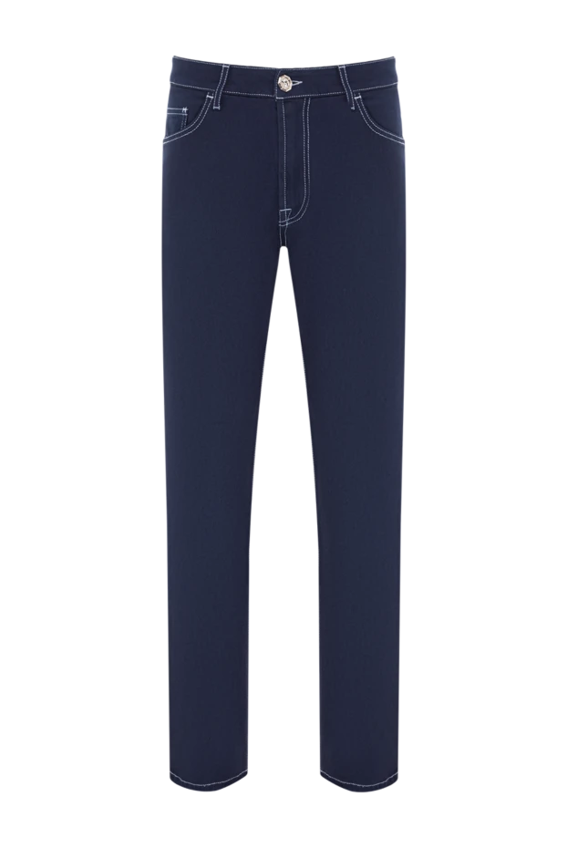 Stefano Ricci джинсы мужские из плотного денима с декоративными светлыми швами 190334 - фото 1