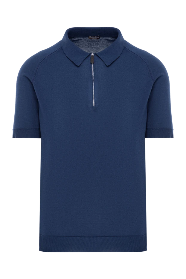 Massimo Sforza men's cotton polo shirt blue with zipper 190338 - photo 1