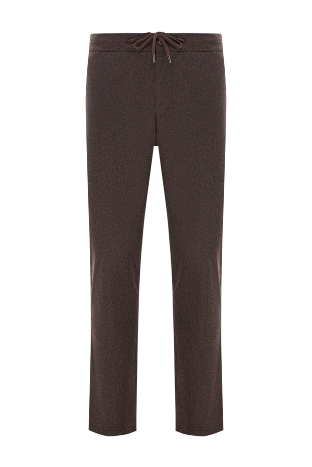 Cesare di Napoli жылы қоңыр реңктегі кашемирден жасалған жүннен ерлер шалбары 190344 - фото 1