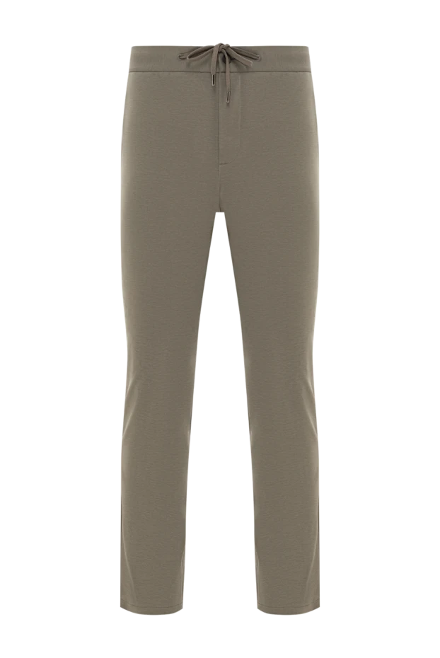 Cesare di Napoli зәйтүн реңкіндегі белдік белдігі бар ерлер тік шалбары 190346 - фото 1