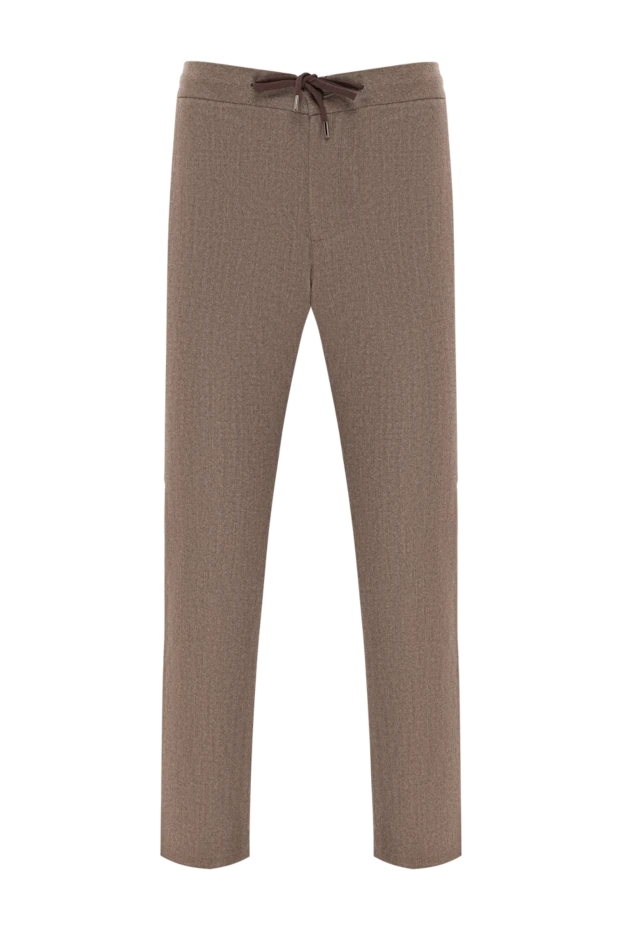 Men's trousers, wool, brown, comfortable style
- photo 1