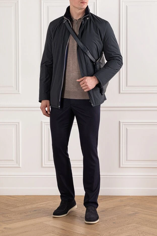 Cesare di Napoli түймелі артқы қалталы ерлер көгілдір түсті түзу шалбар
 190355 - фото 2