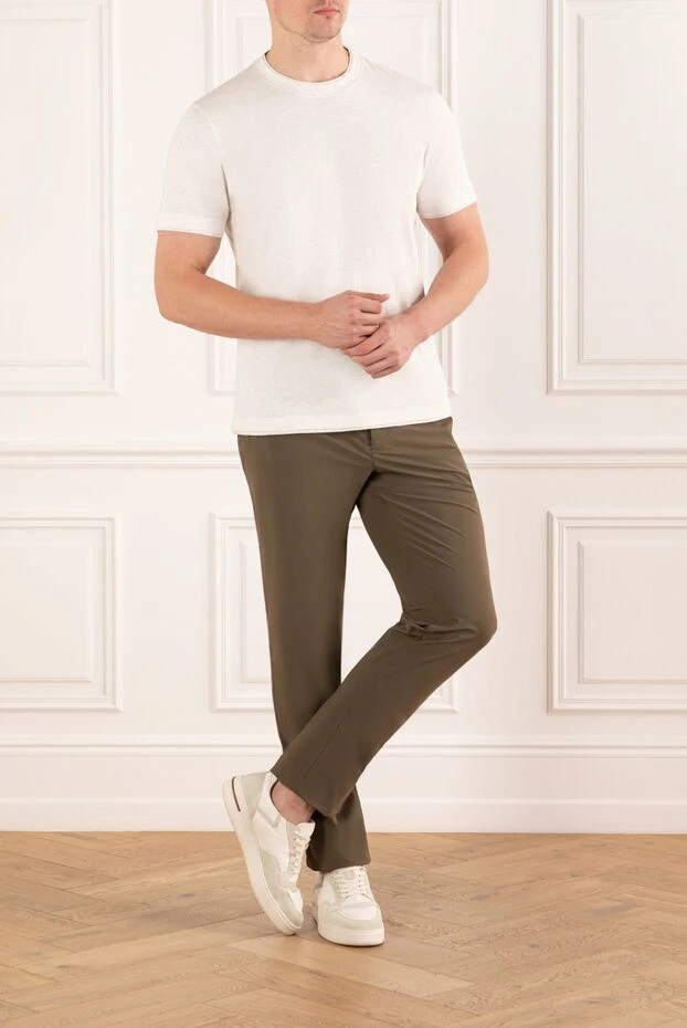 PT01 (Pantaloni Torino) men's straight-cut trousers in brown with a zipper 190365 - photo 2