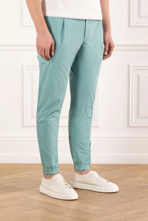 PT01 (Pantaloni Torino) men's mint colored cargo pants with cuffs 190370 - photo 3