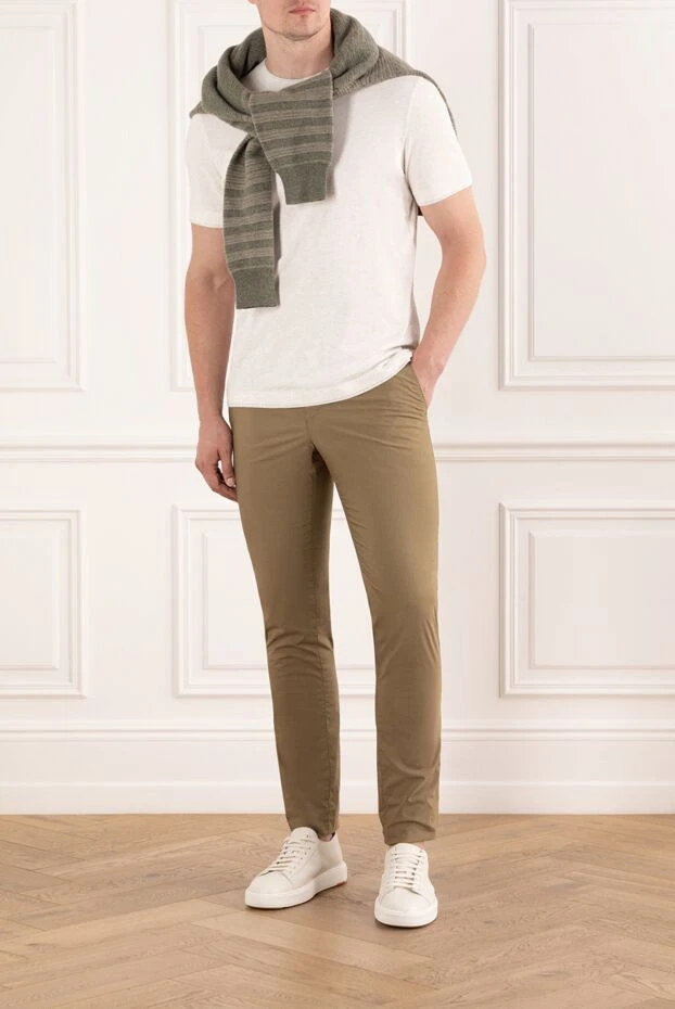 PT01 (Pantaloni Torino) men's caramel trousers with elastic and drawstring 190374 - photo 2