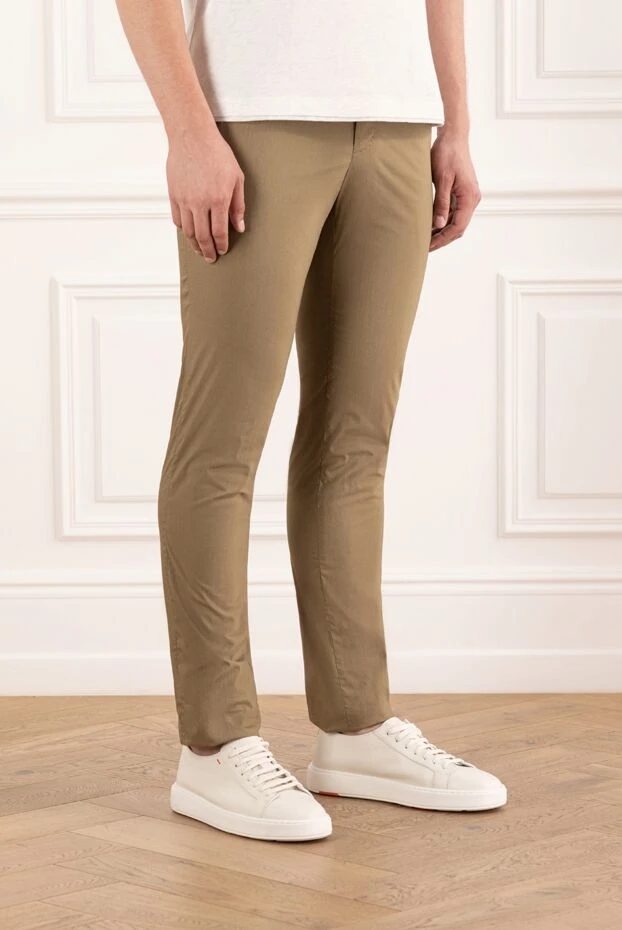 PT01 (Pantaloni Torino) men's caramel trousers with elastic and drawstring 190374 - photo 3