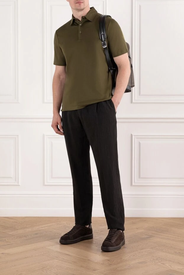PT01 (Pantaloni Torino) men's black trousers, straight cut, with drawstring 190378 - photo 2