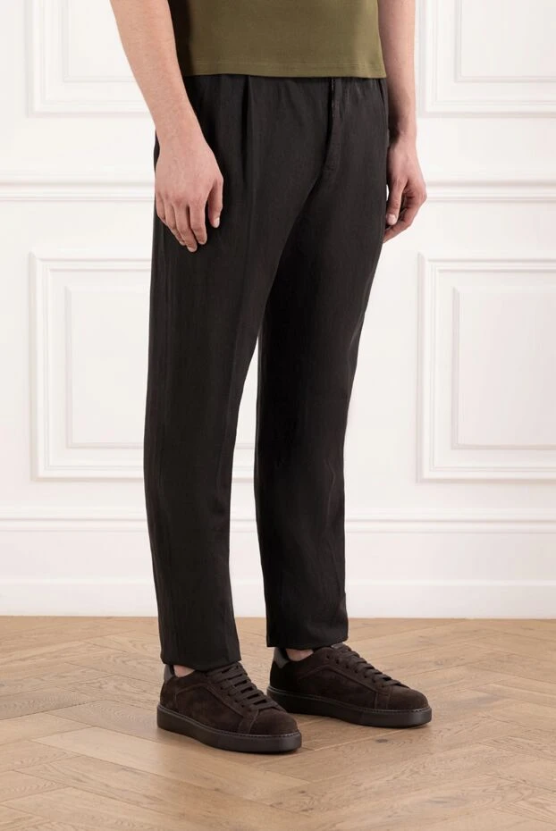PT01 (Pantaloni Torino) men's black trousers, straight cut, with drawstring 190378 - photo 3