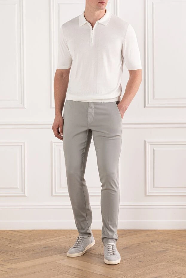 Berwich әмбебап стильдегі ерлер сұр шалбары белбеуі бар 190385 - фото 2