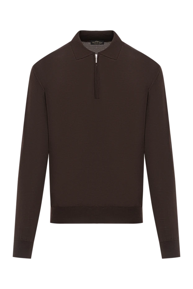 Қоңыр жүннен, сыдырма жағасы бар, жеңі ұзын көйлек - фото 1