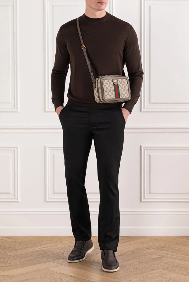 Cesare di Napoli қара қоңыр табиғи жүннен тігілген ерлерге арналған секіргіш 190421 - фото 2