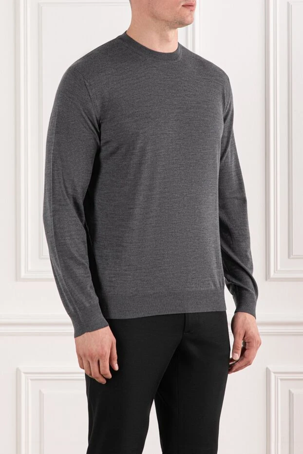 Cesare di Napoli сұр реңктегі биязы жүннен жасалған секіргіш 190429 - фото 3