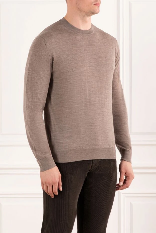 Cesare di Napoli тегіс құрылымы бар жүннен жасалған ерлер секіргіші
 190433 - фото 3