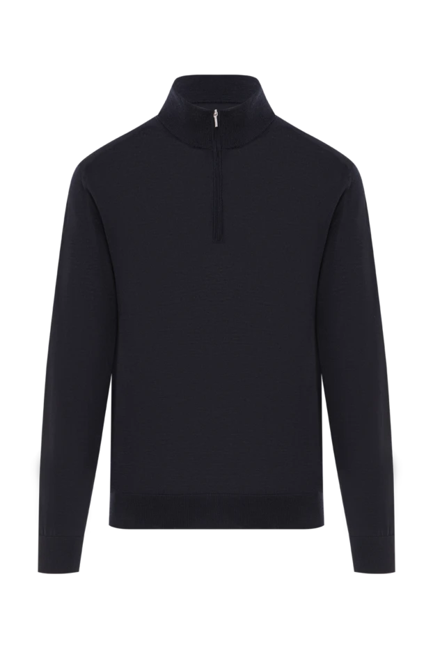 Шерстяной тройер мужской navy с воротником-стойкой
- фото 1