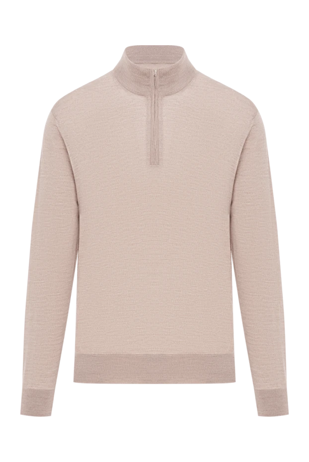 Ерлердің жүннен жасалған тройер табиғи бежевый жағасы найзағай - фото 1