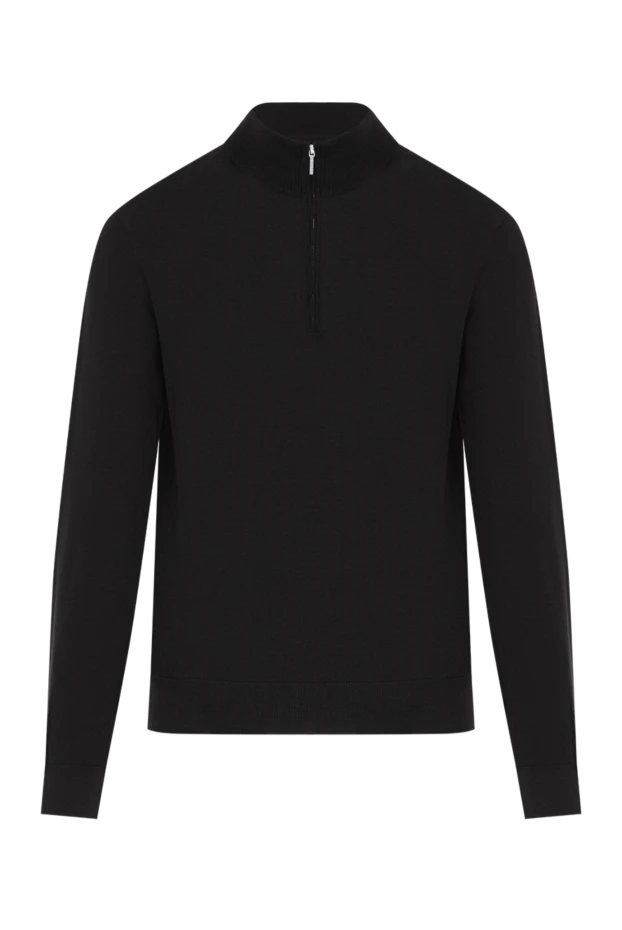 Troyer men's wool black with stand-up collar and zip
- photo 1