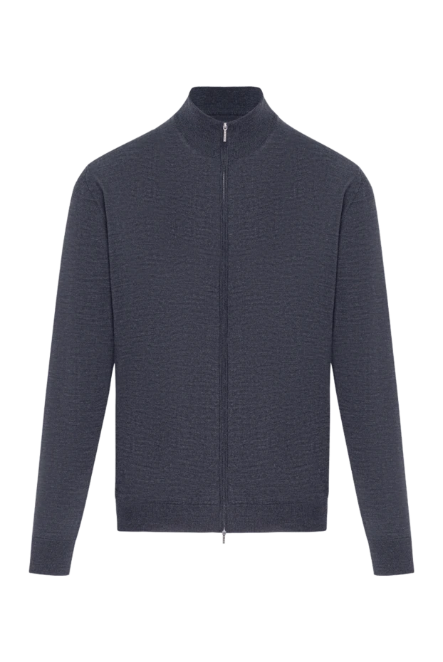 Қоңыр көк-сұр түсті жүннен жасалған сыдырмалы кардиган
- фото 1