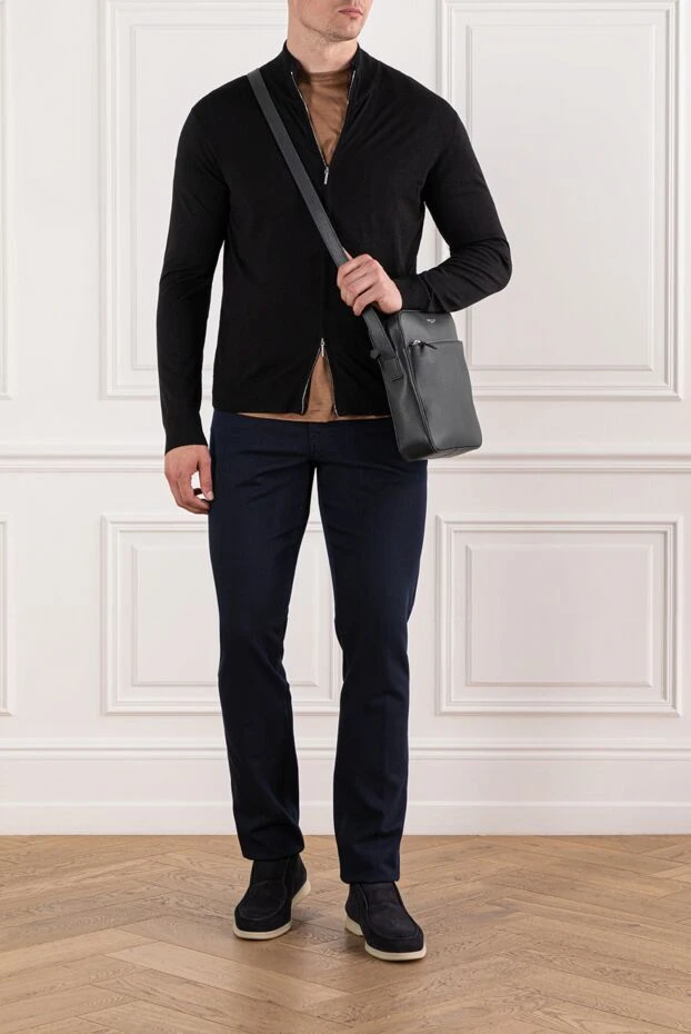 Сыдырма жүннен жасалған кардиган асыл бай қара - фото 2