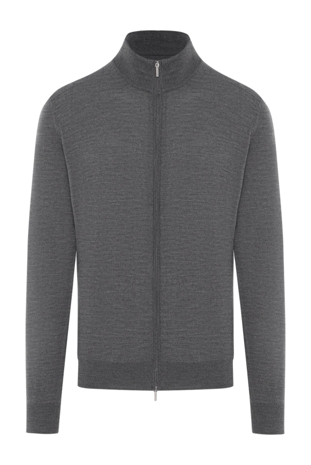 Кардиган из тонкой шерсти серый на молнии
- фото 1