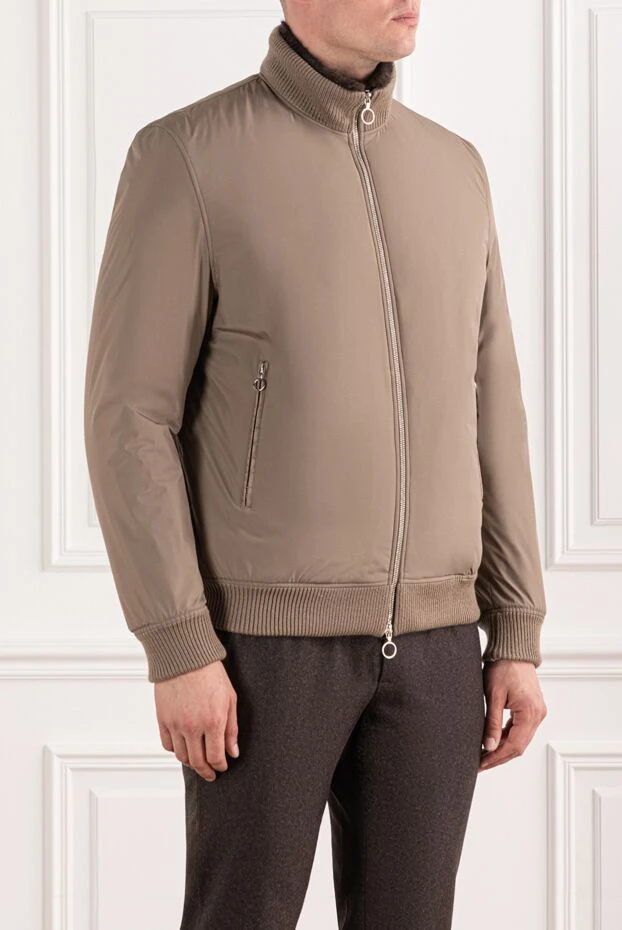 Seraphin men's bomber jacket with zip, fur inside and crocodile leather details
 190475 - photo 3