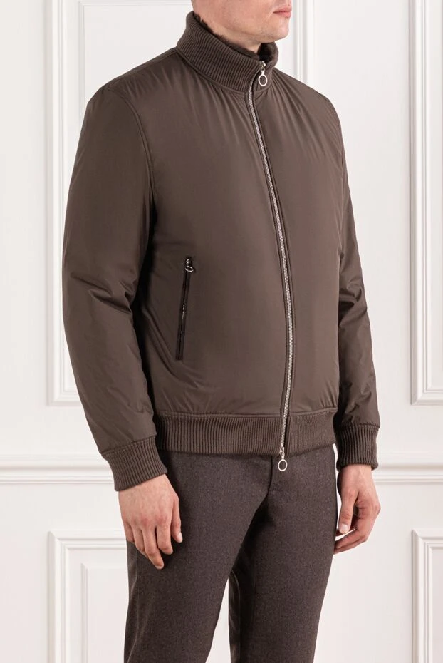 Seraphin fur lined zip up jacket with crocodile skin details
 190476 - photo 3