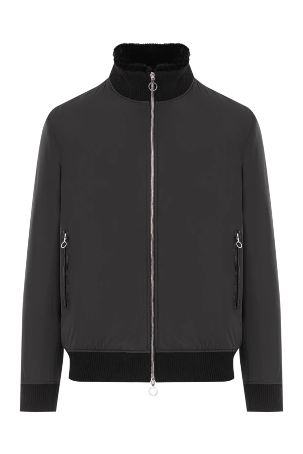 Шынайы қолтырауын былғарыдан жасалған үлбір мен бөлшектермен оқшауланған бомбардир күрте - фото 1