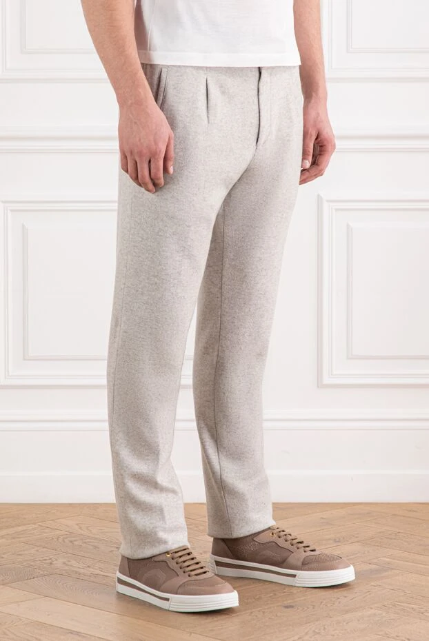 Enrico Mandelli knitted cashmere trousers with an adjustable waistband 190483 - photo 3