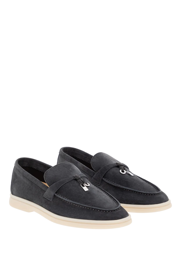 Loro Piana summer charms күдері жаяу лоферлер әйелдер көк 190485 - фото 3